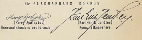 Gladhammar signaturer