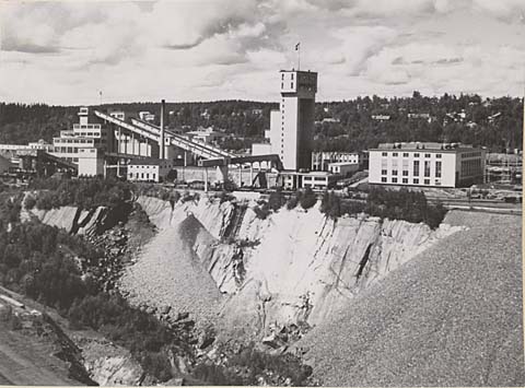 Grangärde Grängesberg gruvor centralschakt separeringsverk