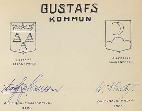 Gustafs signaturer Gustafs vapen Silvbergs vapen 