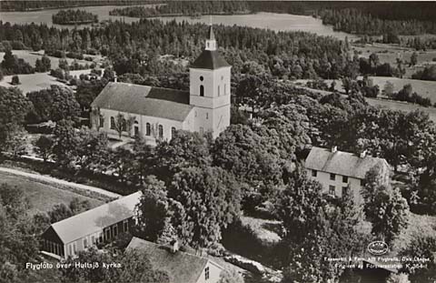 Hjälmserud Hultsjö kyrka flygfoto
