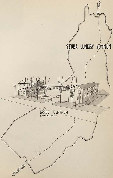 Stora Lundby karta teckning