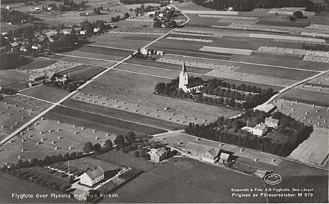 Sätila Hyssna kyrka flygfoto