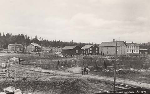 Trehörningsjö stationssamhälle 1898
