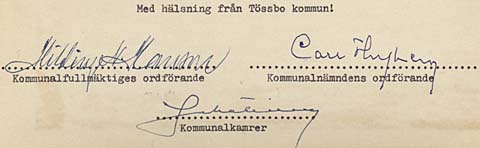 Tössbo signaturer