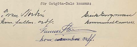 Östgöta-Dal signaturer