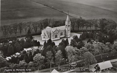 Skarhult Borlunda kyrka flygfoto