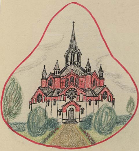 Tranemo Tranemo kyrka teckning